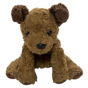 TY Chips Beanie Buddies #2025 Med & Dark Brown Dog Plush Retired 1996 EUVC